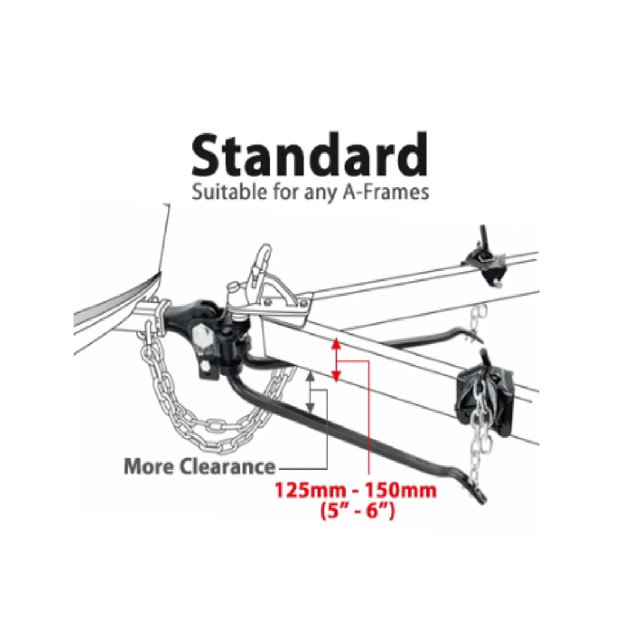 Hayman Reese 600lb Medium Duty Weight Distribution Kit with Round 30" Spring Arms/ Suits 6" A Frame - Image 8