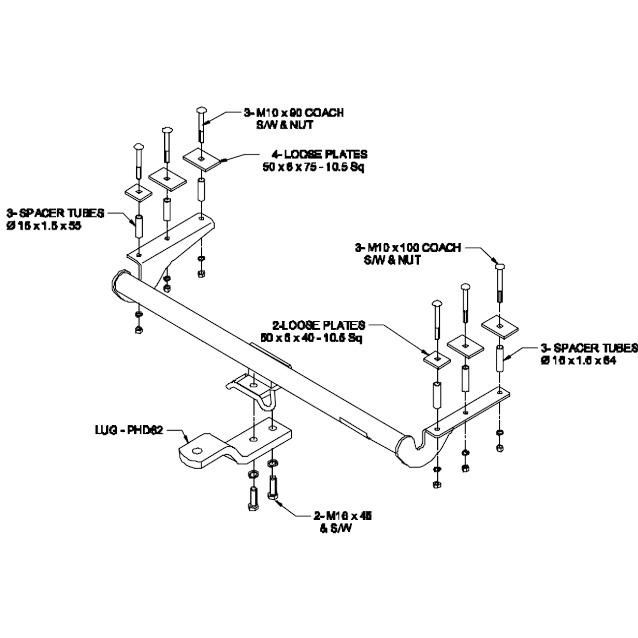 Holden Astra TS Hatch 09/1998 - 10/2004 - Towbar Kit - Image 3