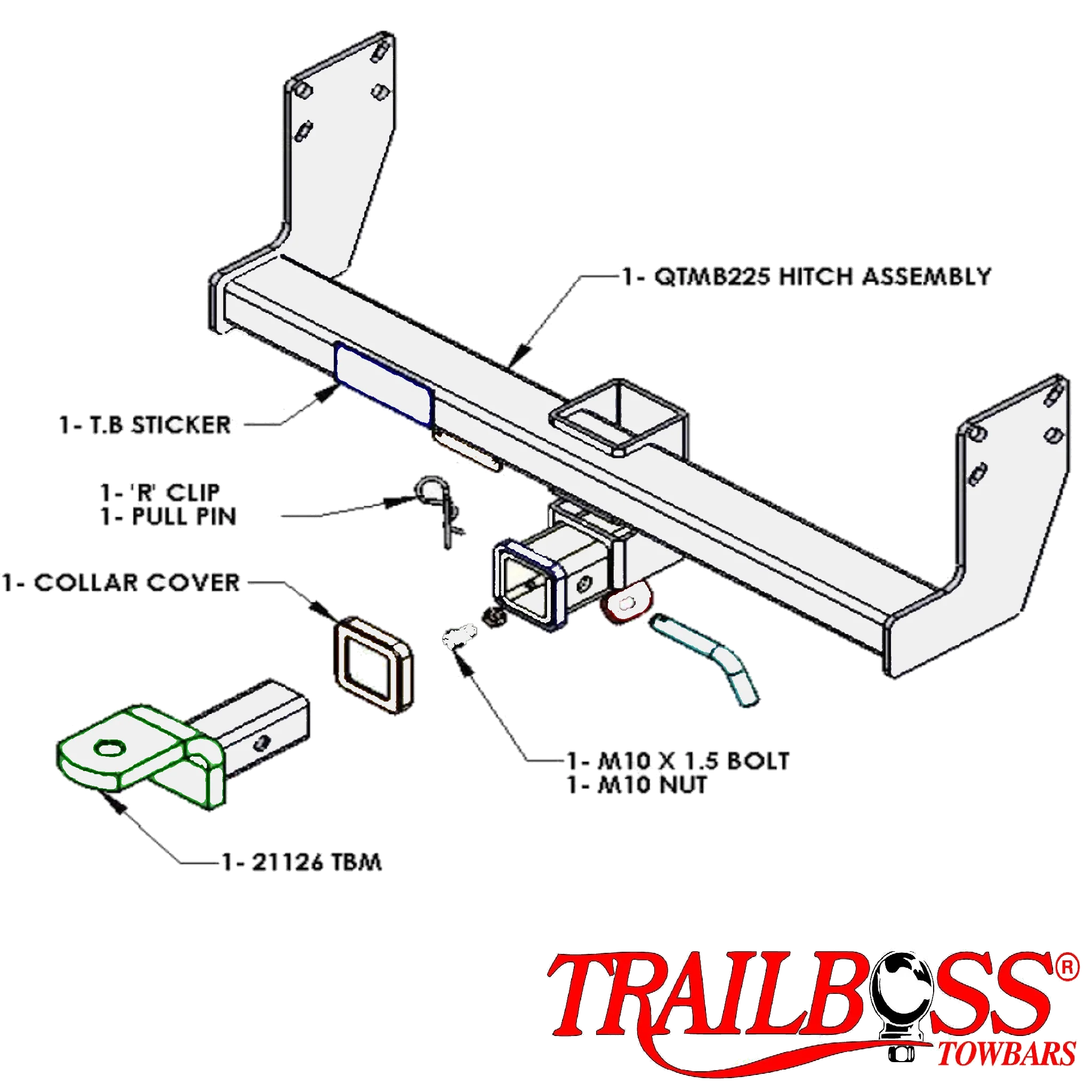 Volkswagen Crafter Cab Chassis With Single Rear Wheels 10/2006 - 07/2017 - Towbar Kit - Image 3